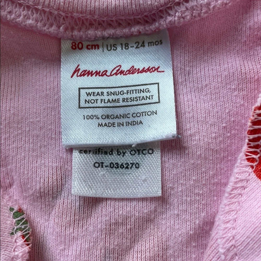 Hanna Andersson Pink Strawberry Print Short Sleeve Zipper Romper